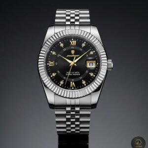 Reloj Poedagar 910S - hombre - President Black Gold